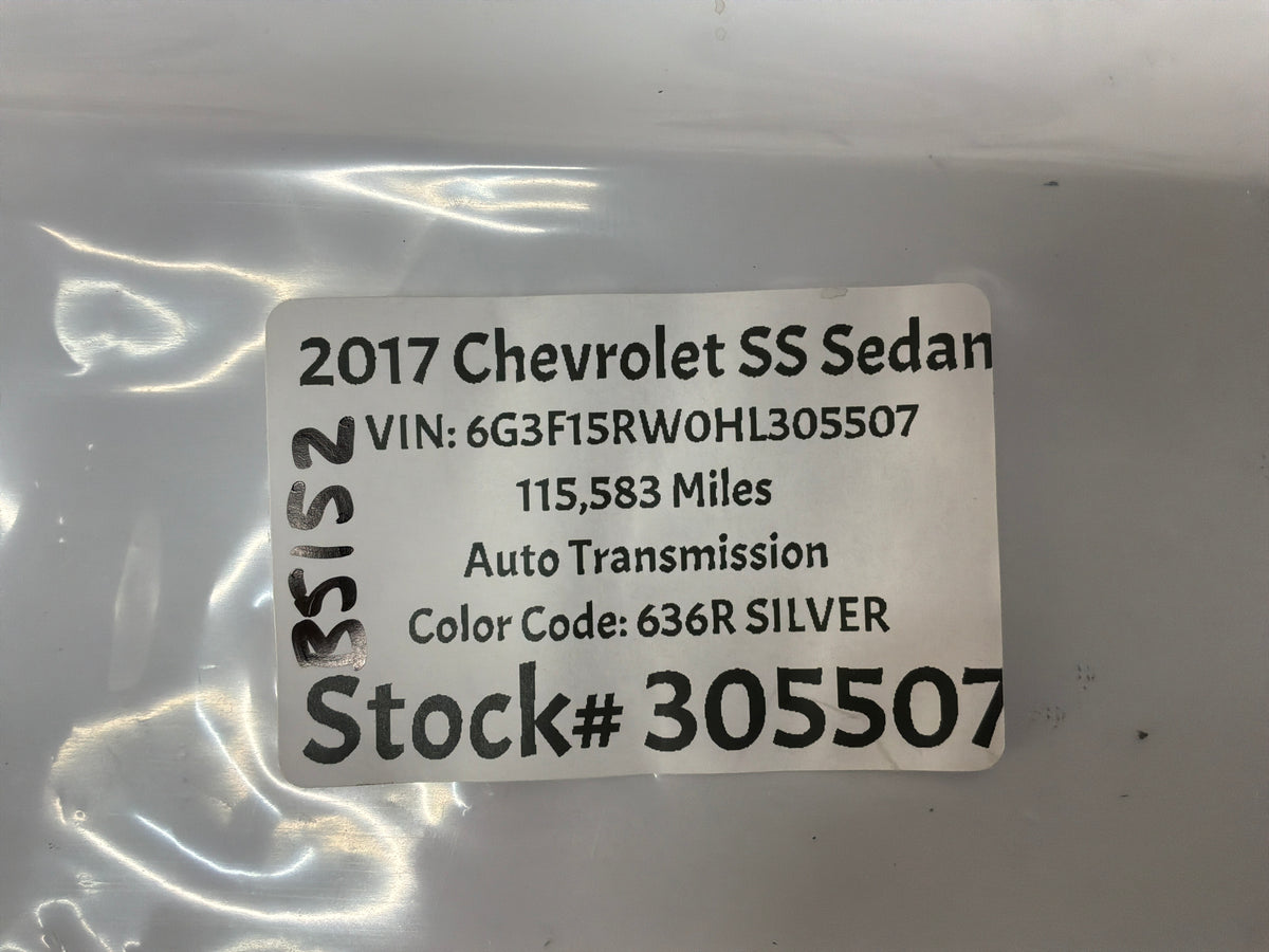 2017 Chevy SS Sedan Fuel Gas Door Cover Silver OEM