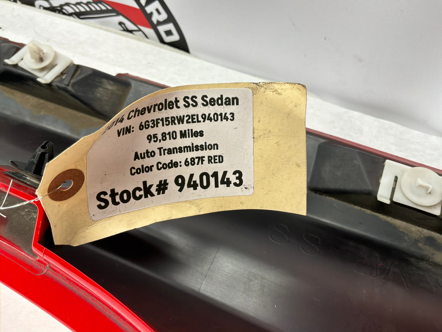 2014 Chevy SS Sedan RH Passenger Rocker Molding Side Skirt Panel Trim Red OEM
