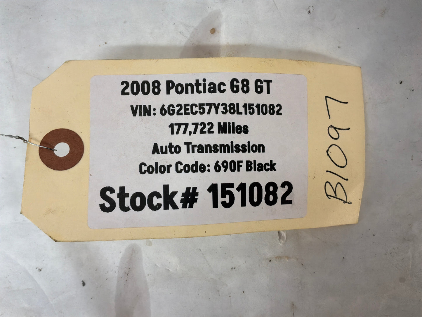 2008 Pontiac G8 GT LH Driver Front Door Window Regulator Motor OEM