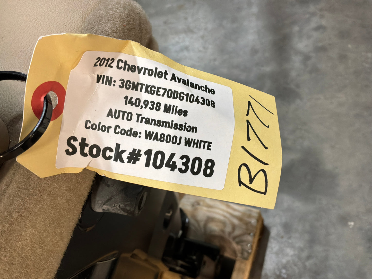 2012 Chevy Avalanche Rear Seats Leather Cashmere OEM