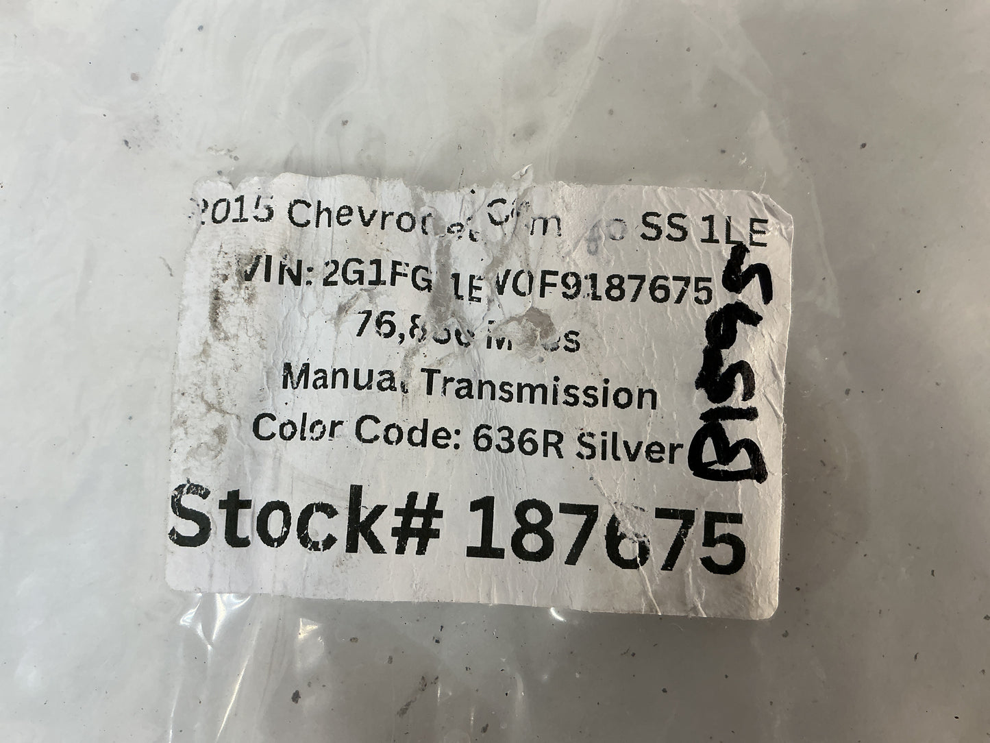 2015 Chevrolet Camaro SS 1LE Control Arm Bolts OEM