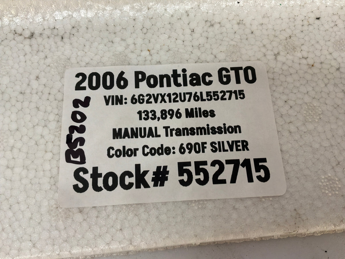 2006 Pontiac GTO Front Bumper Impact Energy Absorber Bar Foam OEM