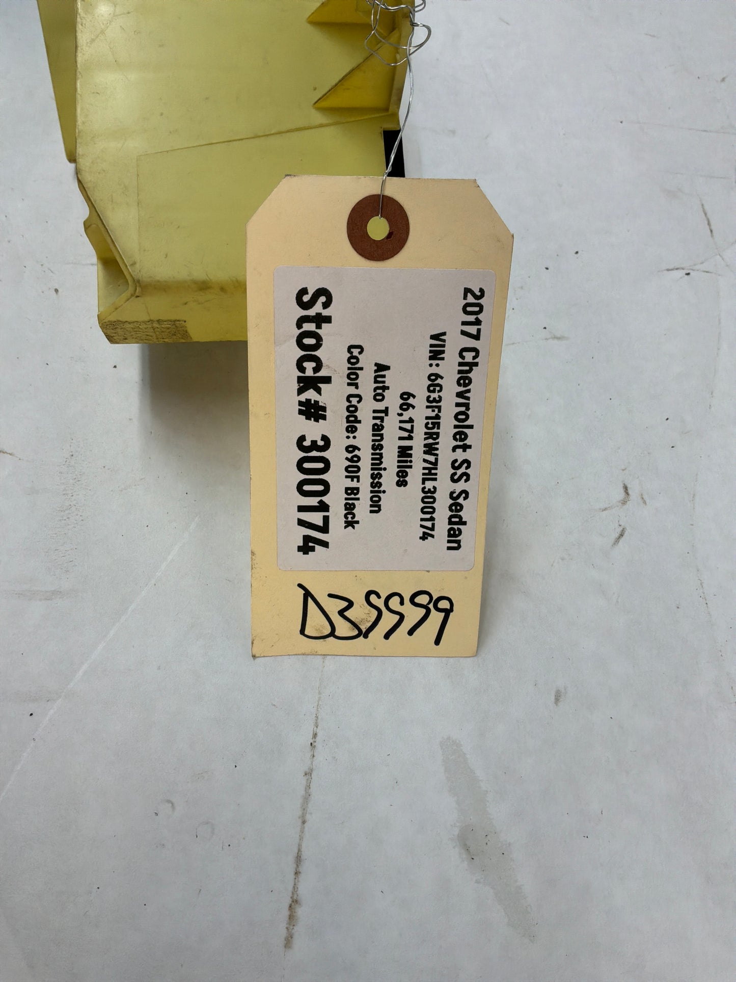2017 Chevy SS Sedan LH Driver Rear Side Door Inner Panel Lower Energy Absorber OEM