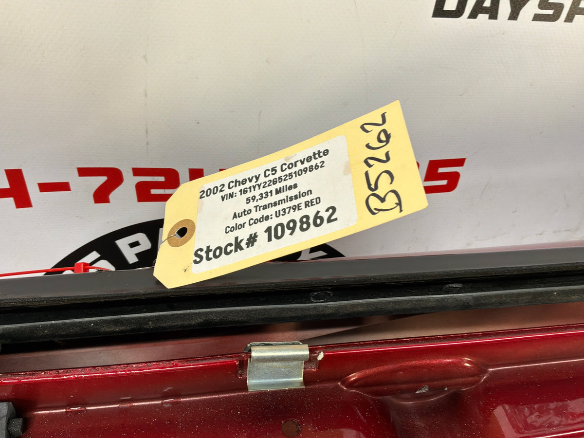 2002 Chevy C5 Corvette RH Passenger Interior Door Panel Red OEM