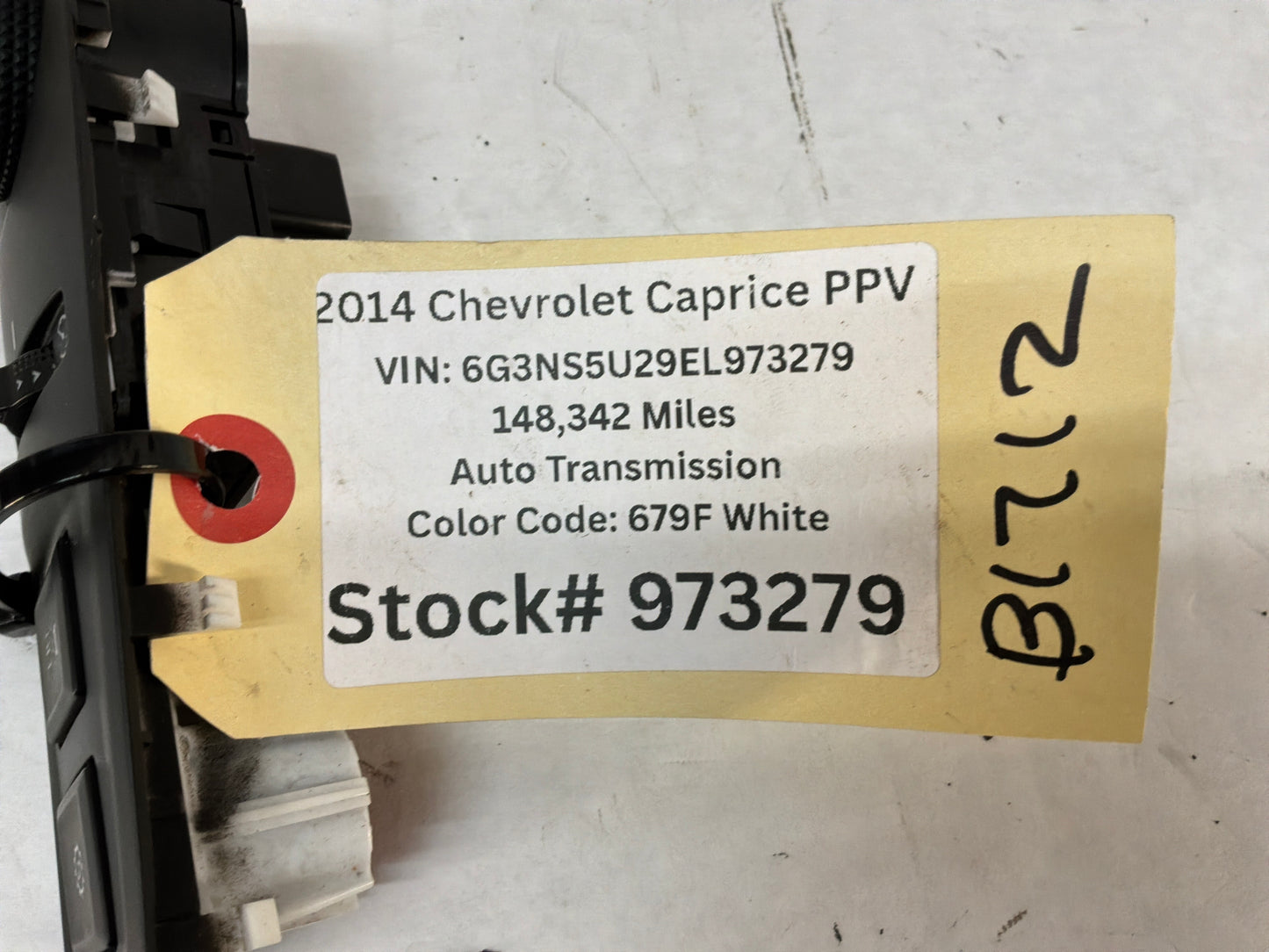 2014 Chevy Caprice PPV Headlight Lamp Light Switch w/ Trim Plate OEM