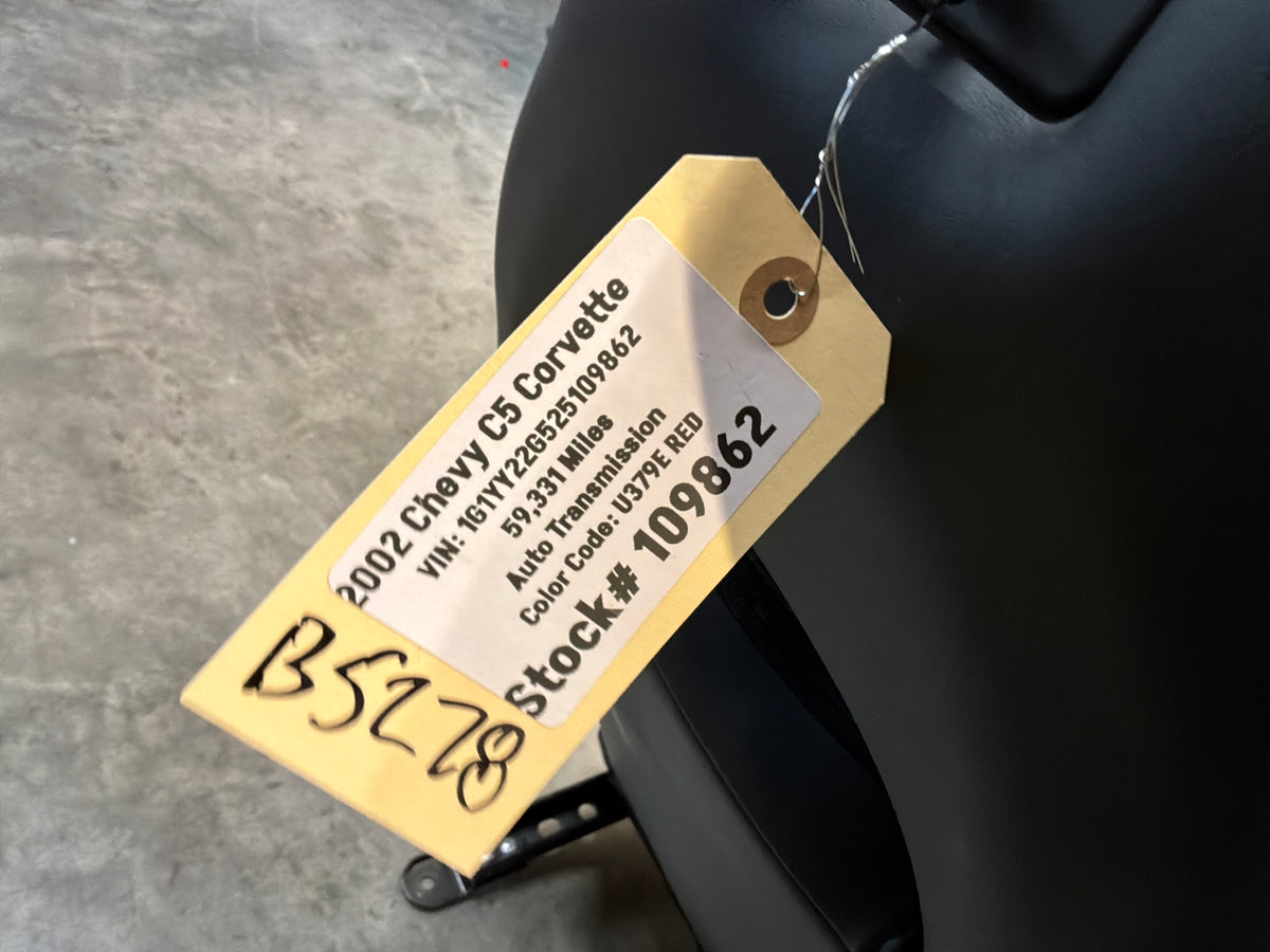 2002 Chevy C5 Corvette Convertible Seats RH & LH Front Black Leather Seats OEM