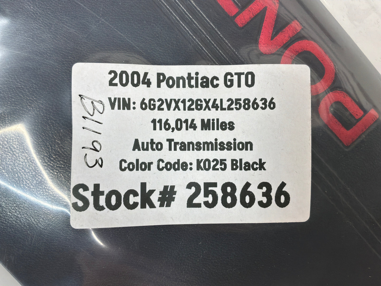 2004 Pontiac GTO Owners Manual Booklet OEM