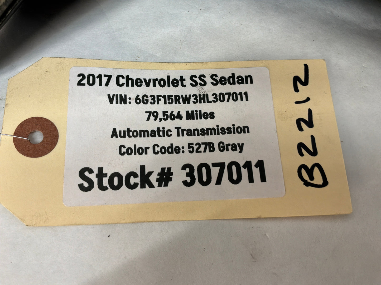 2017 Chevy SS Sedan RH Passenger Exterior Out Side Mirror Gray OEM