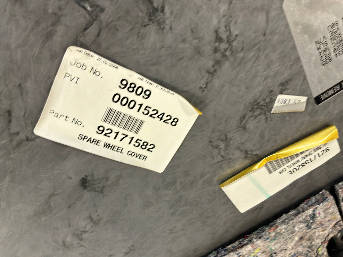 Trunk carpet - Day's Parts Yard