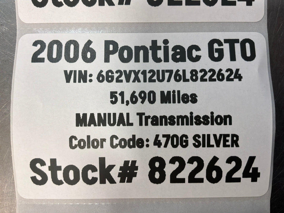2006 Pontiac GTO RH & LH Console Interior Black Suede Trim Panels OEM