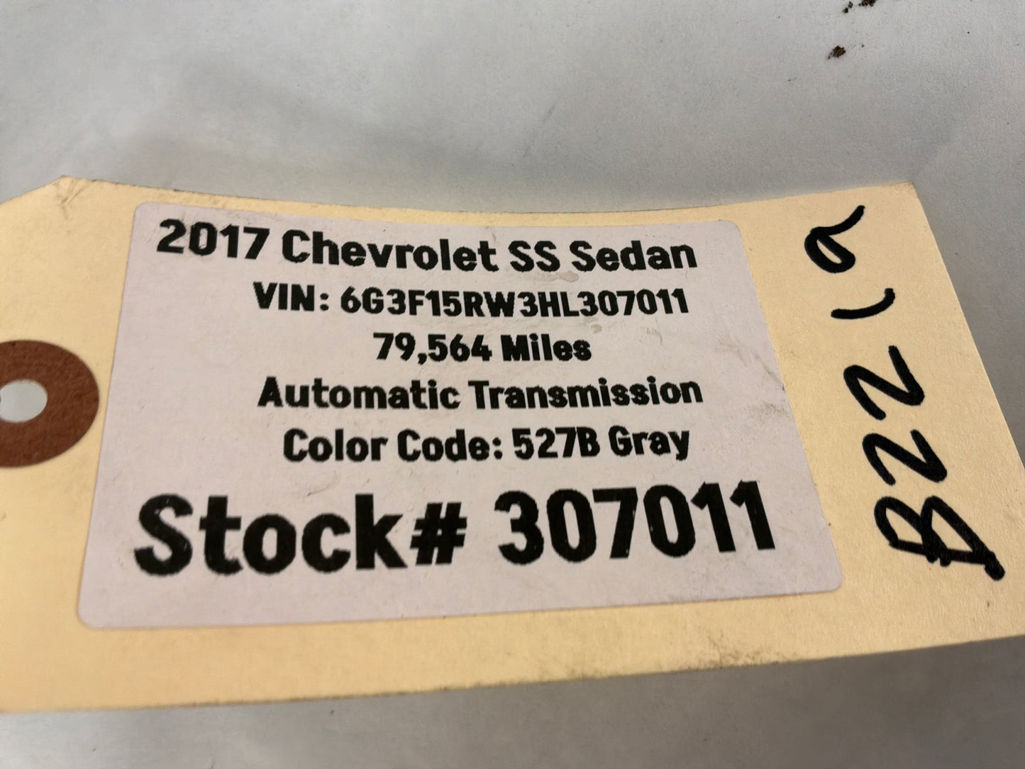 2017 Chevy SS Sedan LH Driver Rear Suspension Upper Control Arm OEM