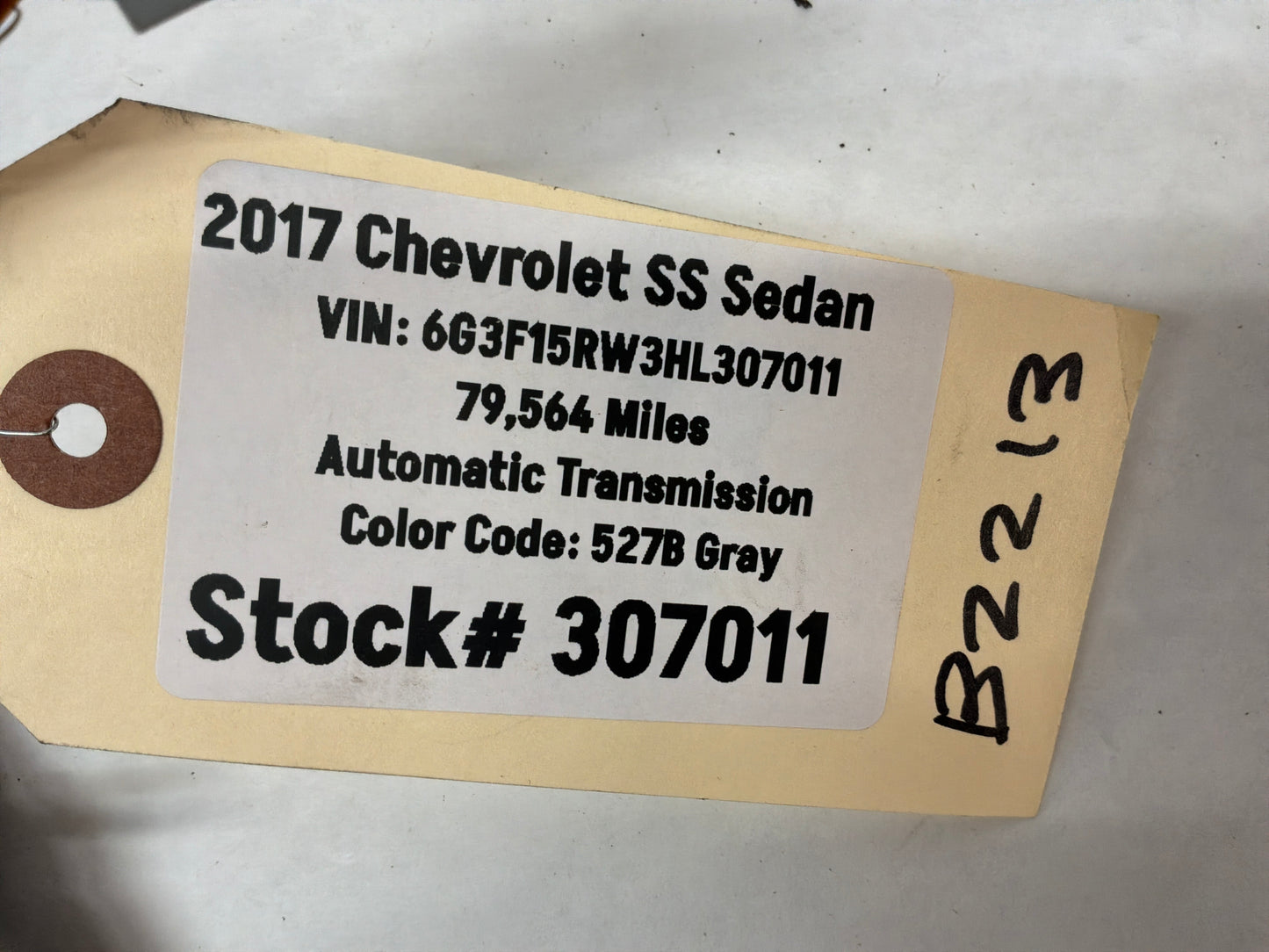 2017 Chevy SS Sedan LH Driver Exterior Out Side Mirror Gray OEM