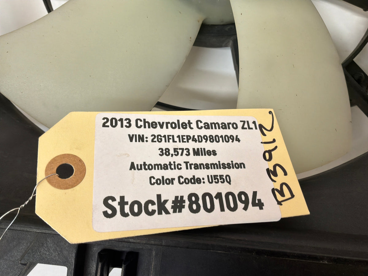 2013 Chevy Camaro ZL1 Dual Radiator Cooling Fans Assembly OEM