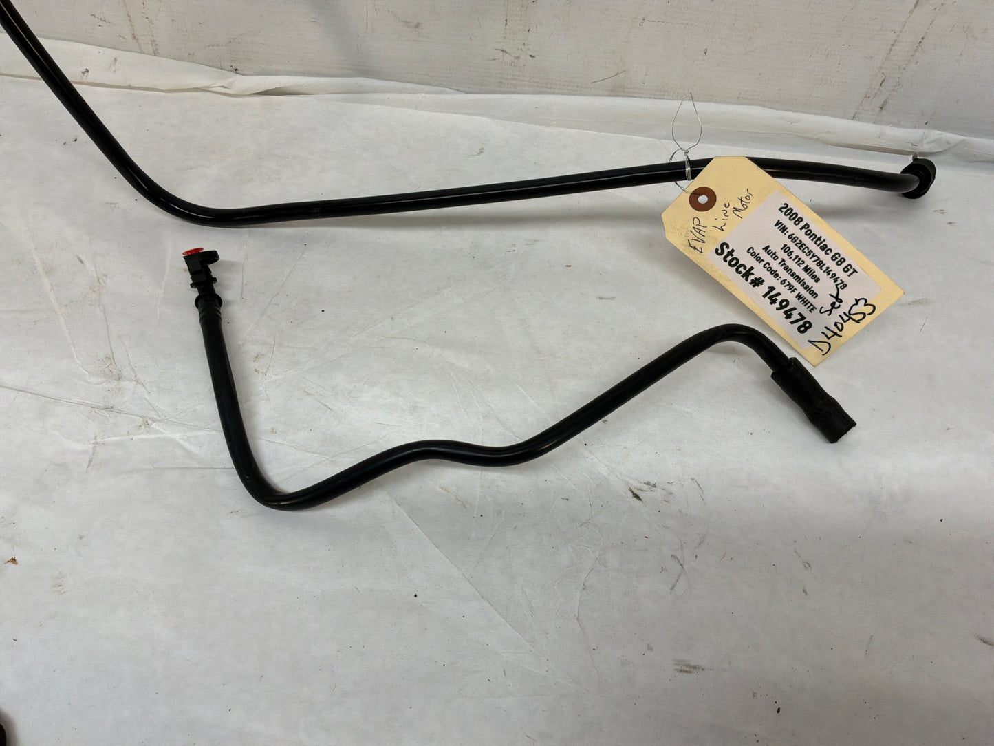 2008 Pontiac G8 GT EVAP PCV Lines Hoses Tubes Pipes OEM
