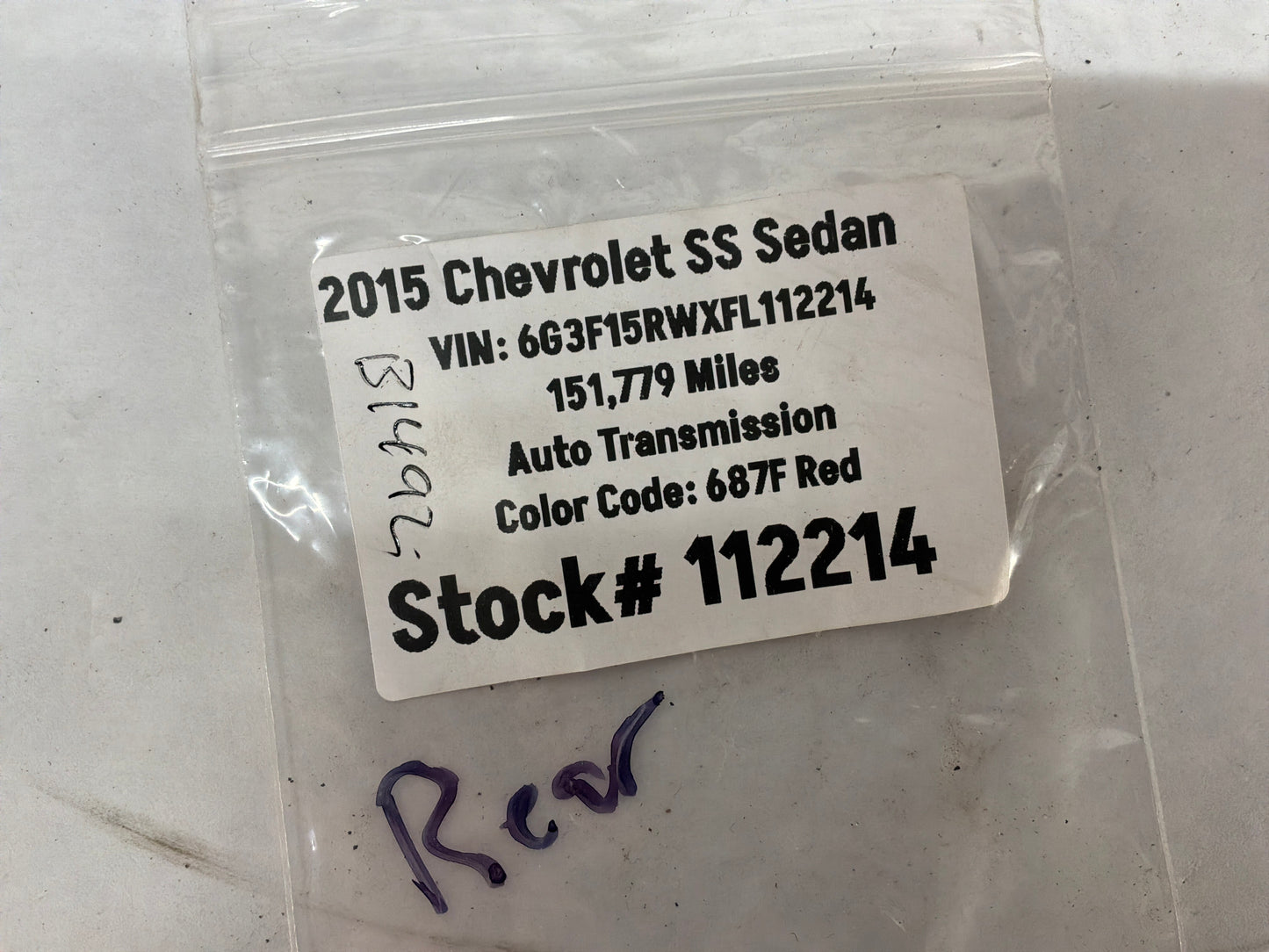 2015 Chevy SS Sedan Rear Level Ride Sensor Linkage Rod OEM