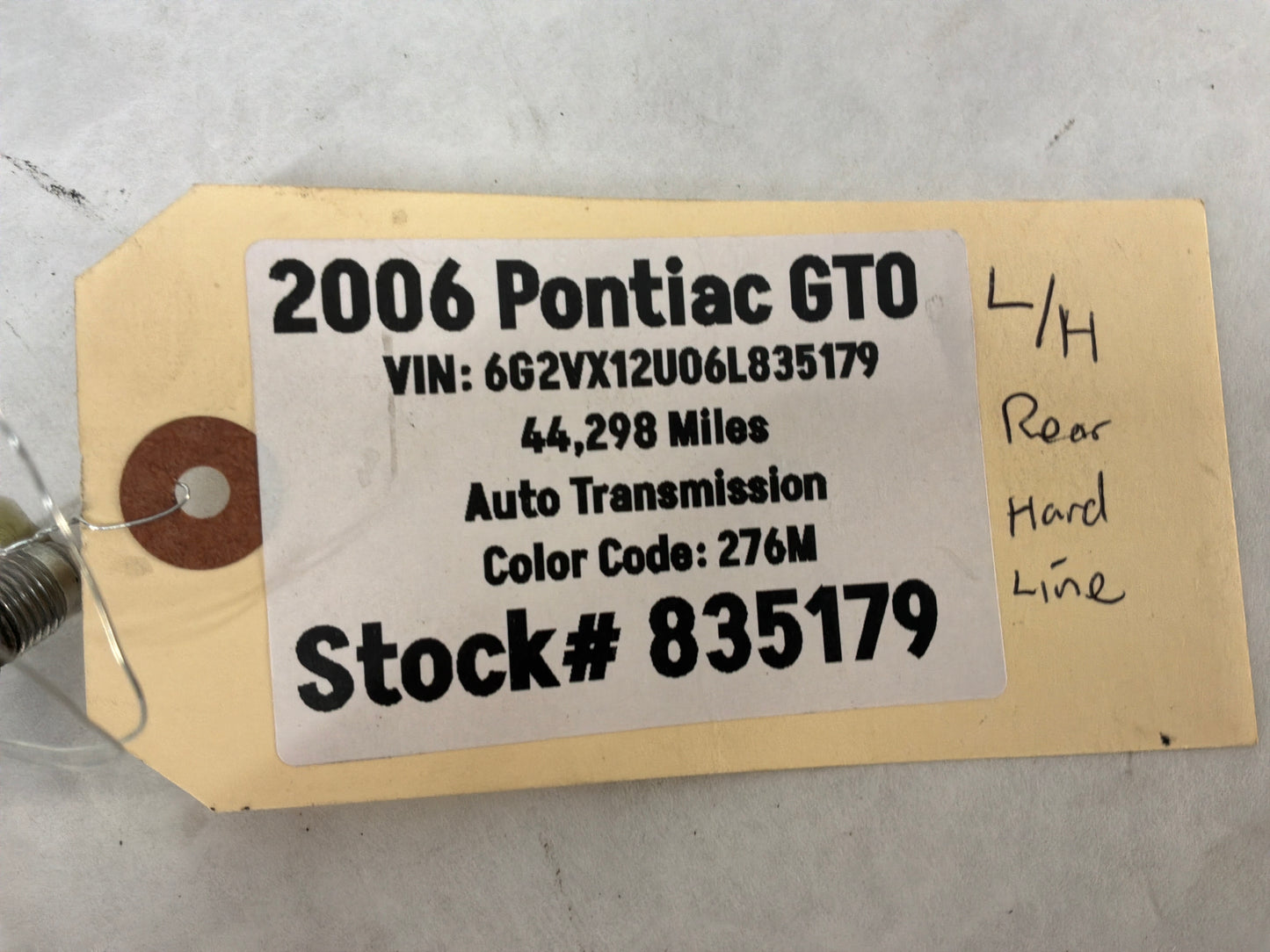 2006 Pontiac GTO RH & LH Rear Suspension Control Arm Hard Brake Lines Tubes Hoses OEM