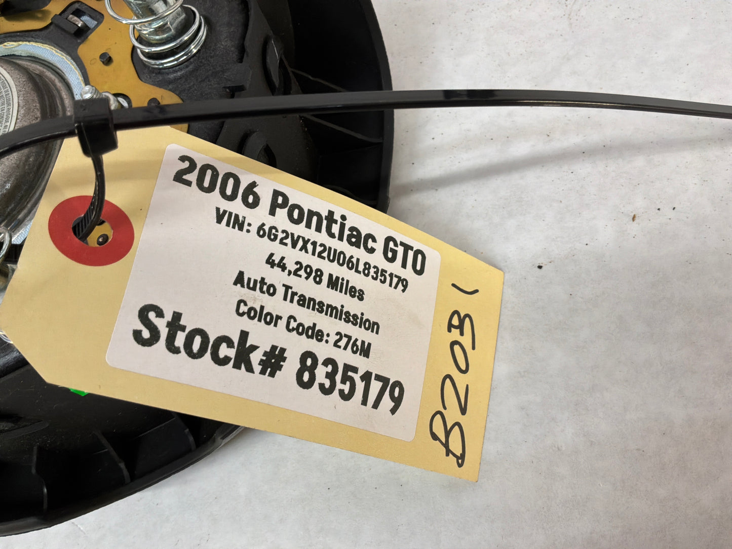 2006 Pontiac GTO Steering Wheel Airbag Air Bag OEM