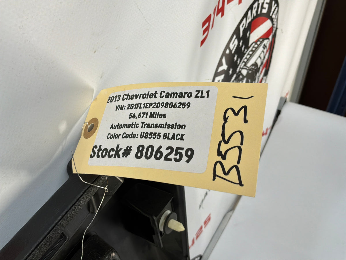 2013 Chevy Camaro ZL1 LH Driver Carbon Flash Front Interior Door Panel Trim OEM