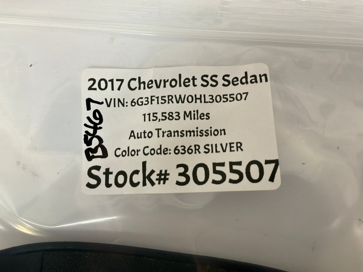 2017 Chevy SS Sedan Center Console Rubber Insert OEM