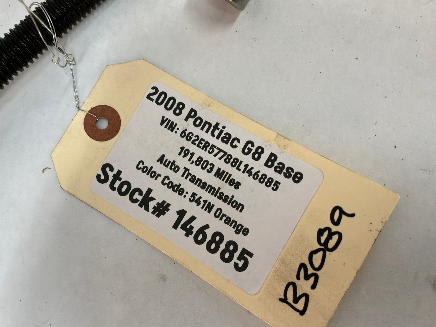2008 Pontiac G8 Base Fuel Gas Line Hose Tube OEM