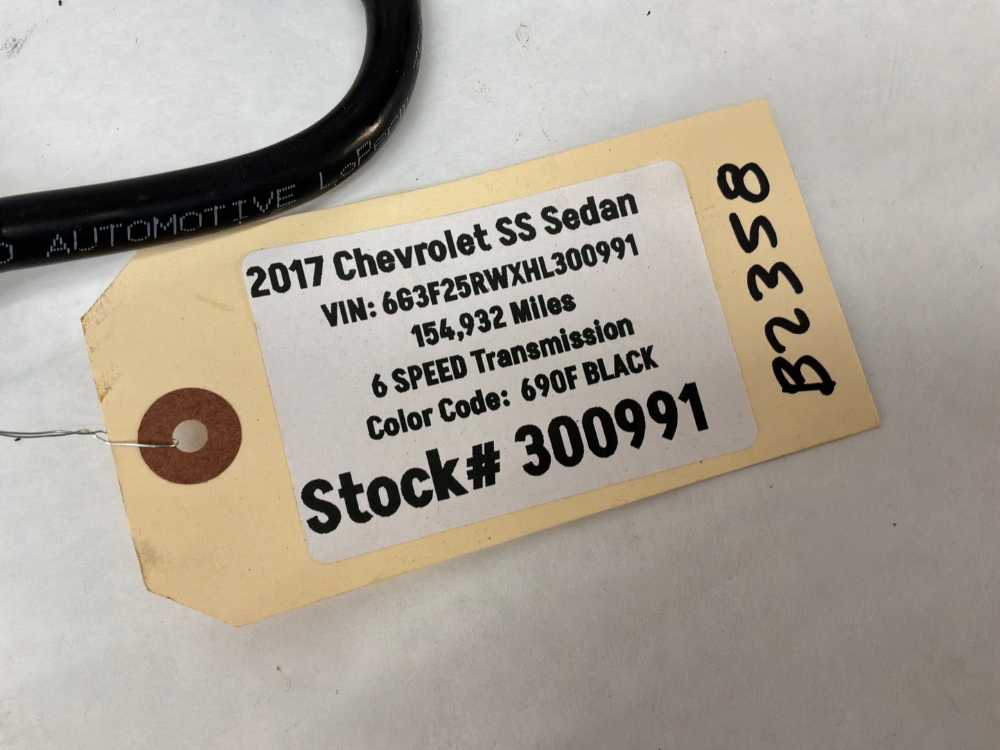 2017 Chevy SS Sedan Fuel Gas Tank Pump Feed Line Hose Tube OEM