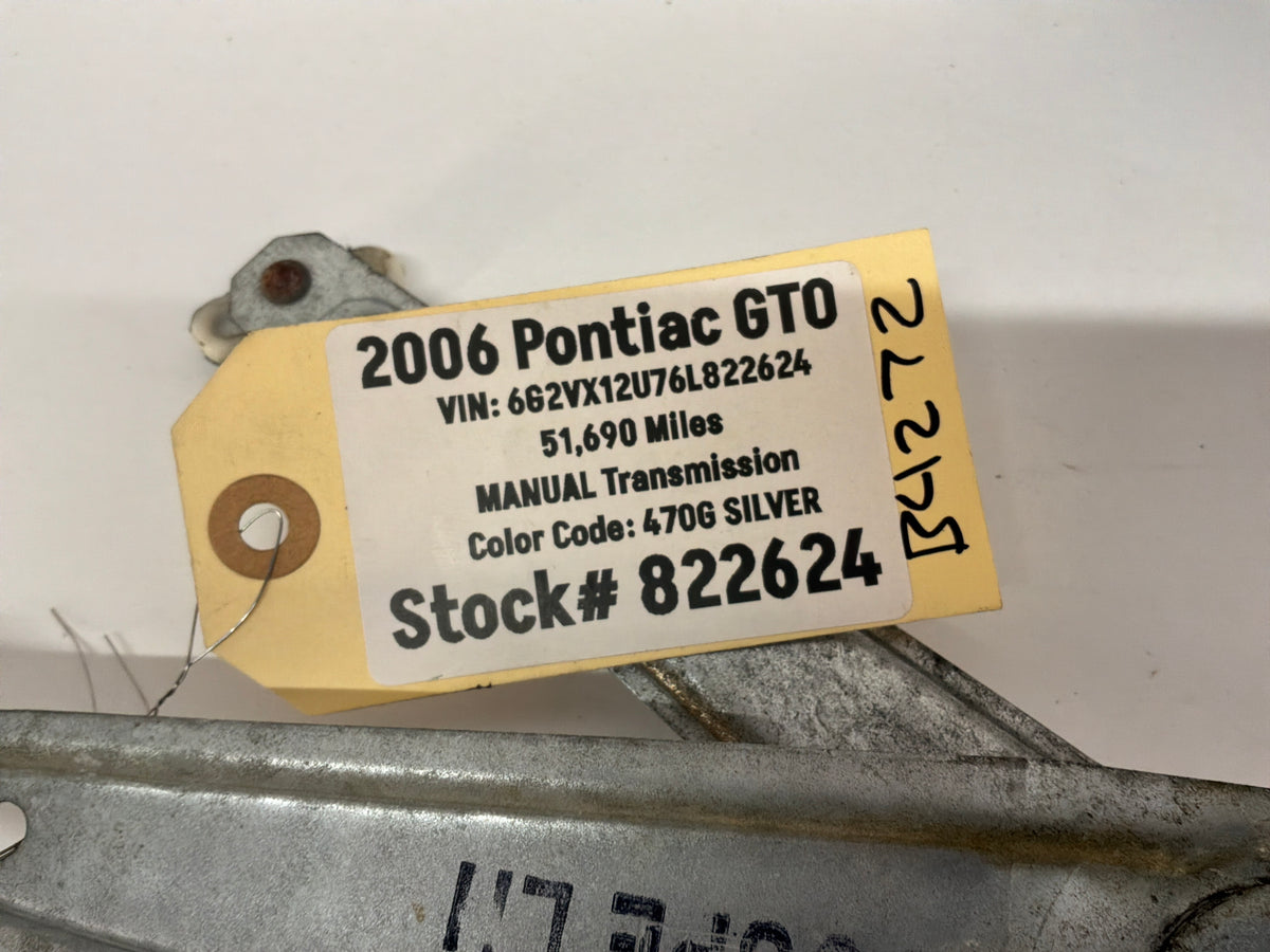 2006 Pontiac GTO LH Driver Front Window Regulator Motor OEM