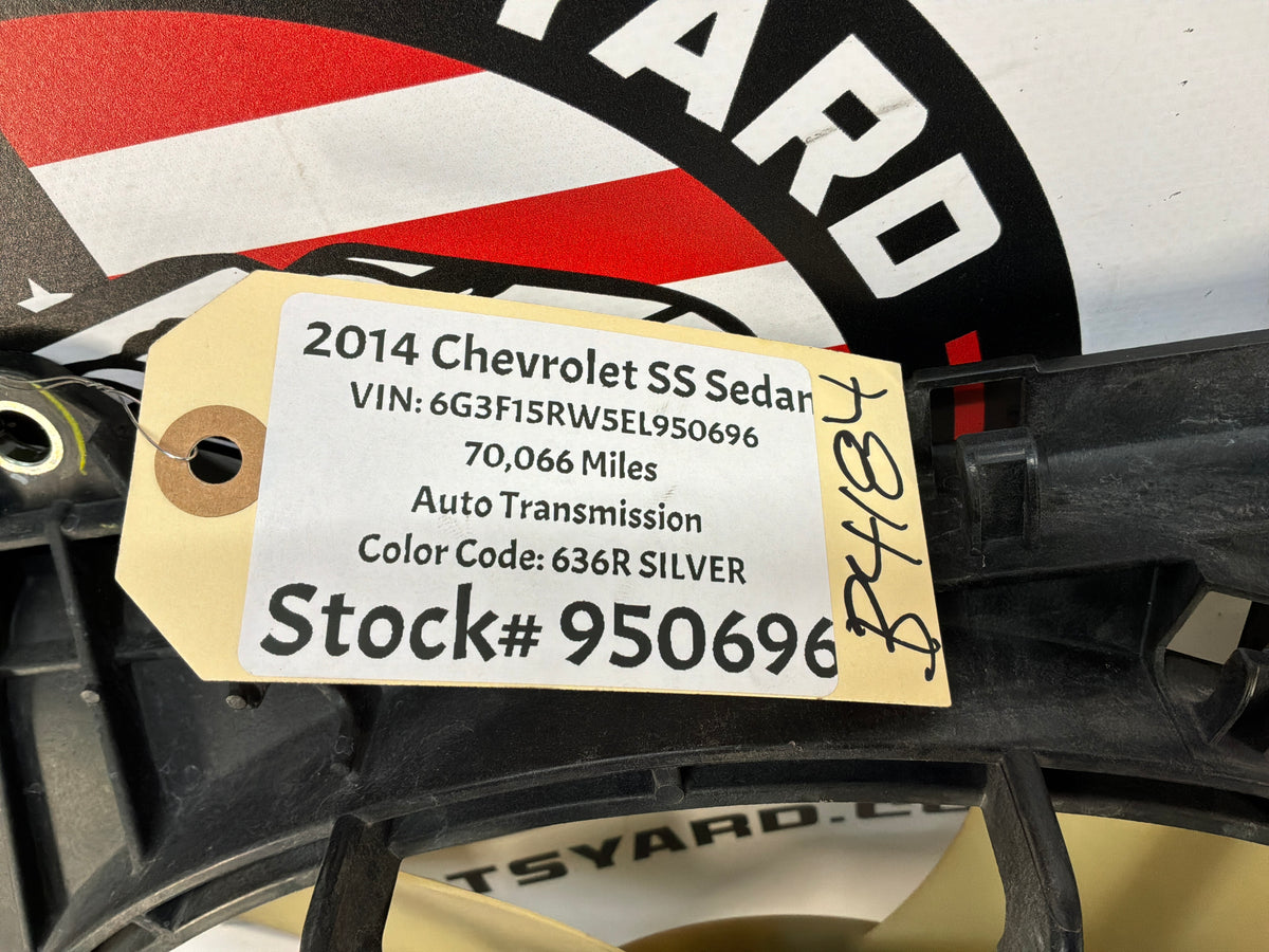 2014 Chevy SS Sedan Dual Electric Radiator Coolant Cooling Fans OEM