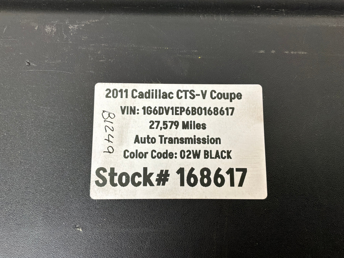 2011 Cadillac CTS-V Coupe Rear Trunk Cargo Compartment Sill Plate Panel OEM
