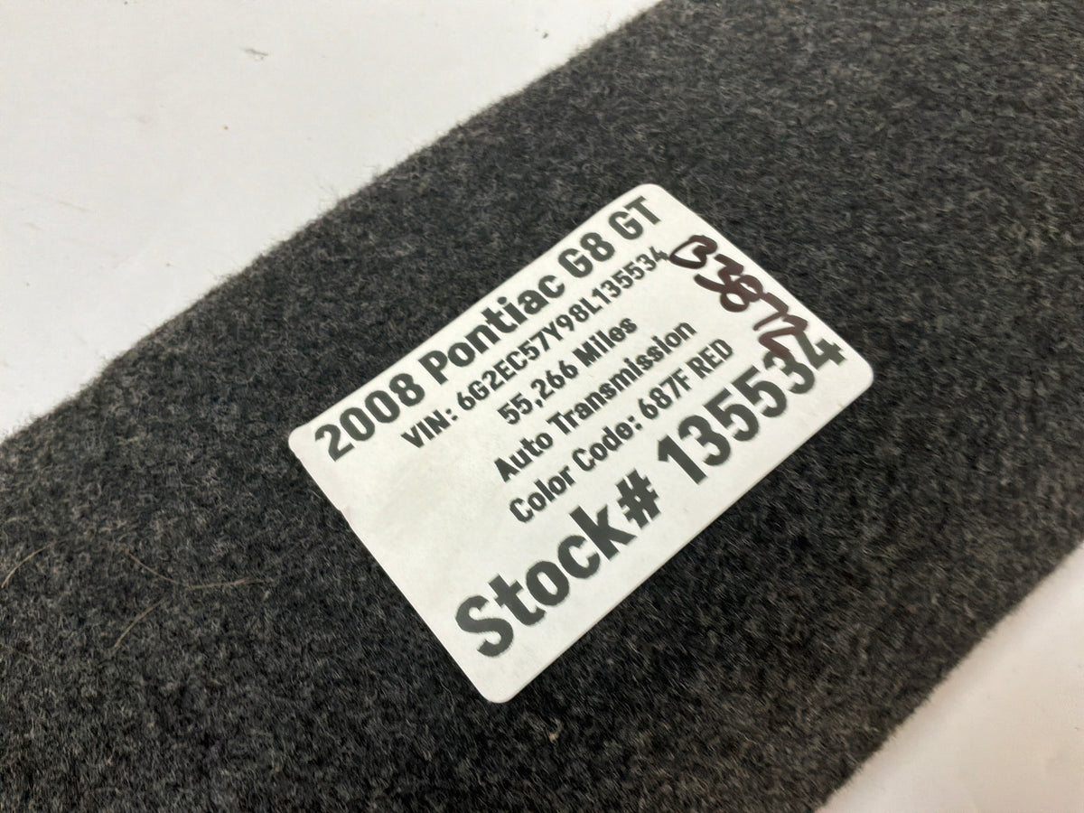 2008 Pontiac G8 GT Battery Stowage Access Hole Door Carpet Felt Trim Cover OEM - Day's Parts Yard