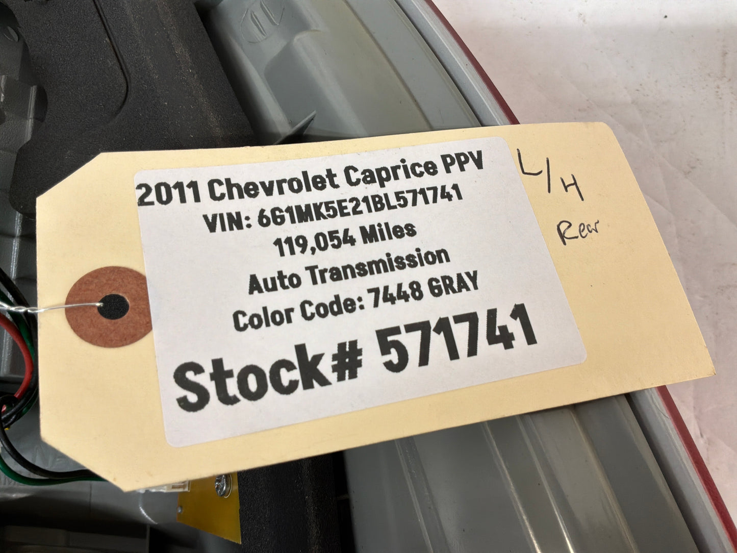 2011 Chevy Caprice PPV LH Driver Taillight Tail Light Lamp OEM