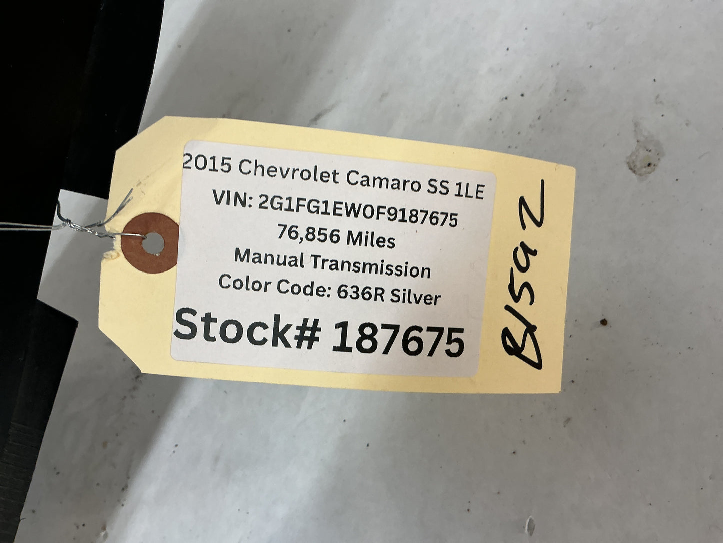 2015 Chevrolet Camaro SS 1LE Lower Radiator Air Inlet Duct Splash Sheild OEM