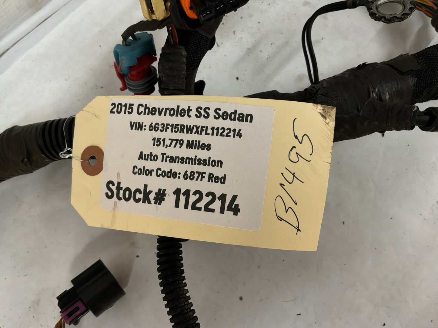 2015 Chevy SS Sedan Engine Motor Transmission Wire Wiring Harness OEM