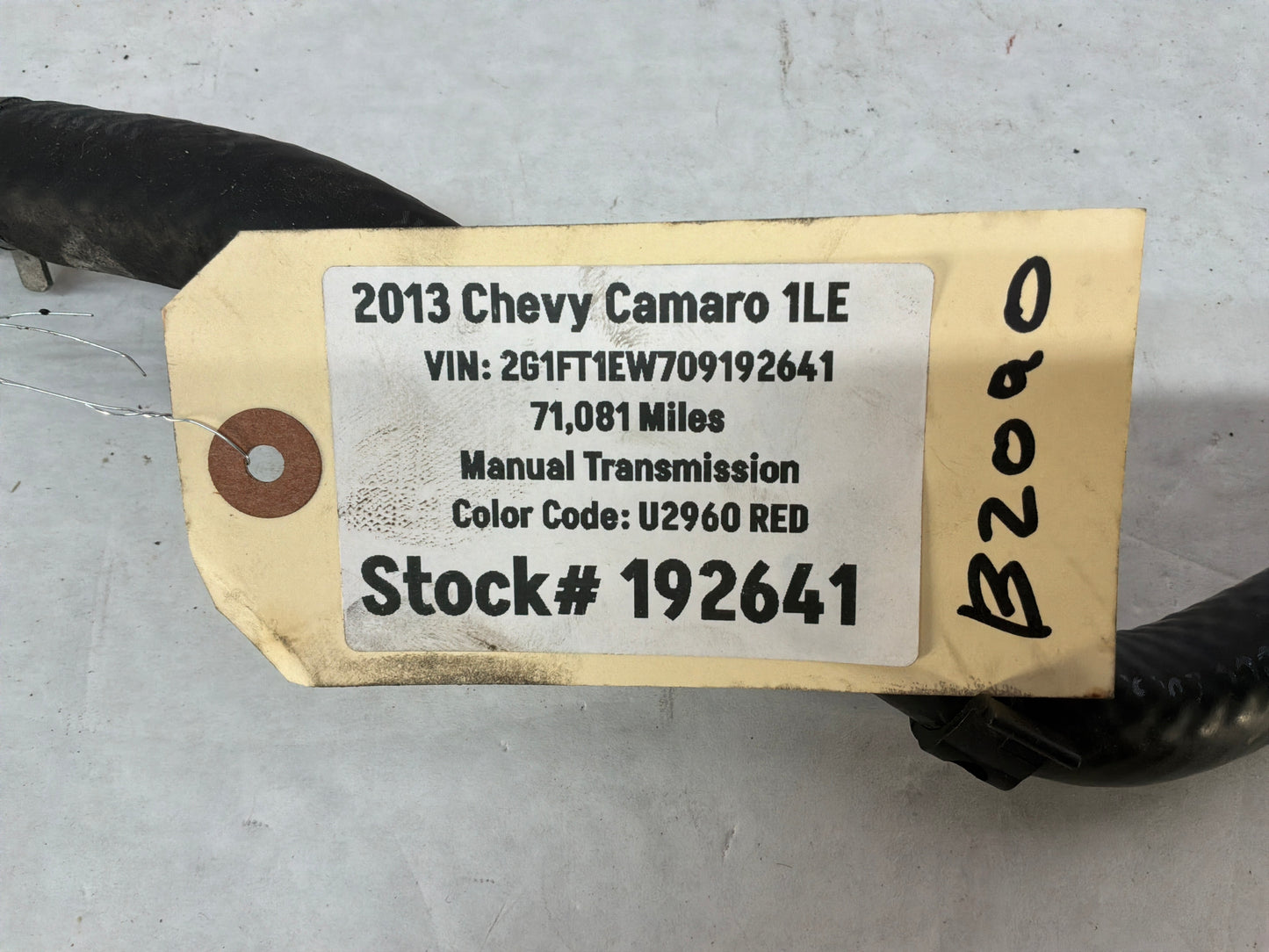 2013 Chevy Camaro 1LE Brake Booster Vacuum Sensor w/ Hose OEM