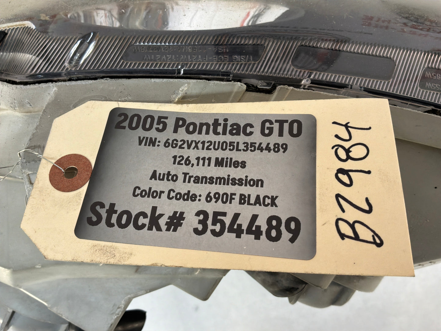 2005 Pontiac GTO LH Driver Headlight Head Light Lamp OEM