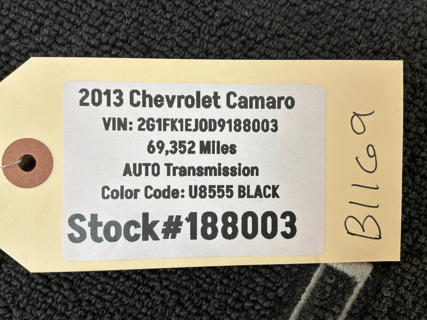 2013 Chevy Camaro Front RH Passenger Floor Mat OEM