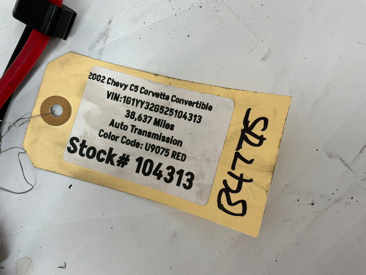 2002 Chevy Corvette Convertible Positive Negative Battery Charger Wire Wiring Harness OEM