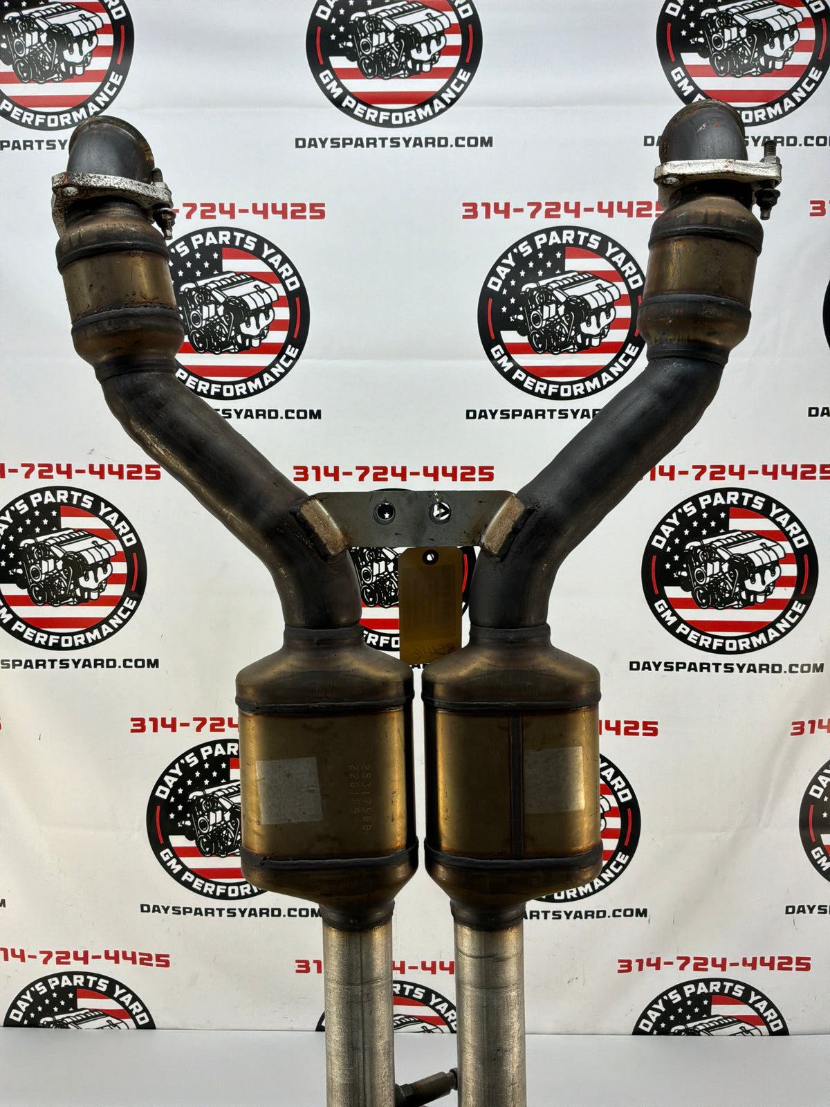 2002 Chevy C5 Corvette Factory OEM Exhaust Mid H Pipe w/ Catalytic Converters