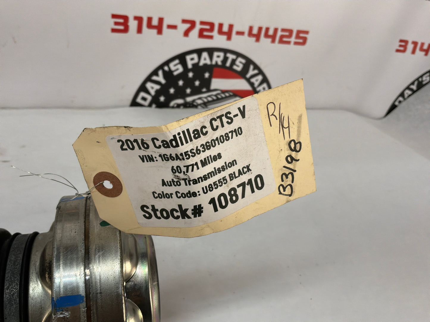 2016 Cadillac CTS-V RH Passenger Rear CV Axle Shaft OEM