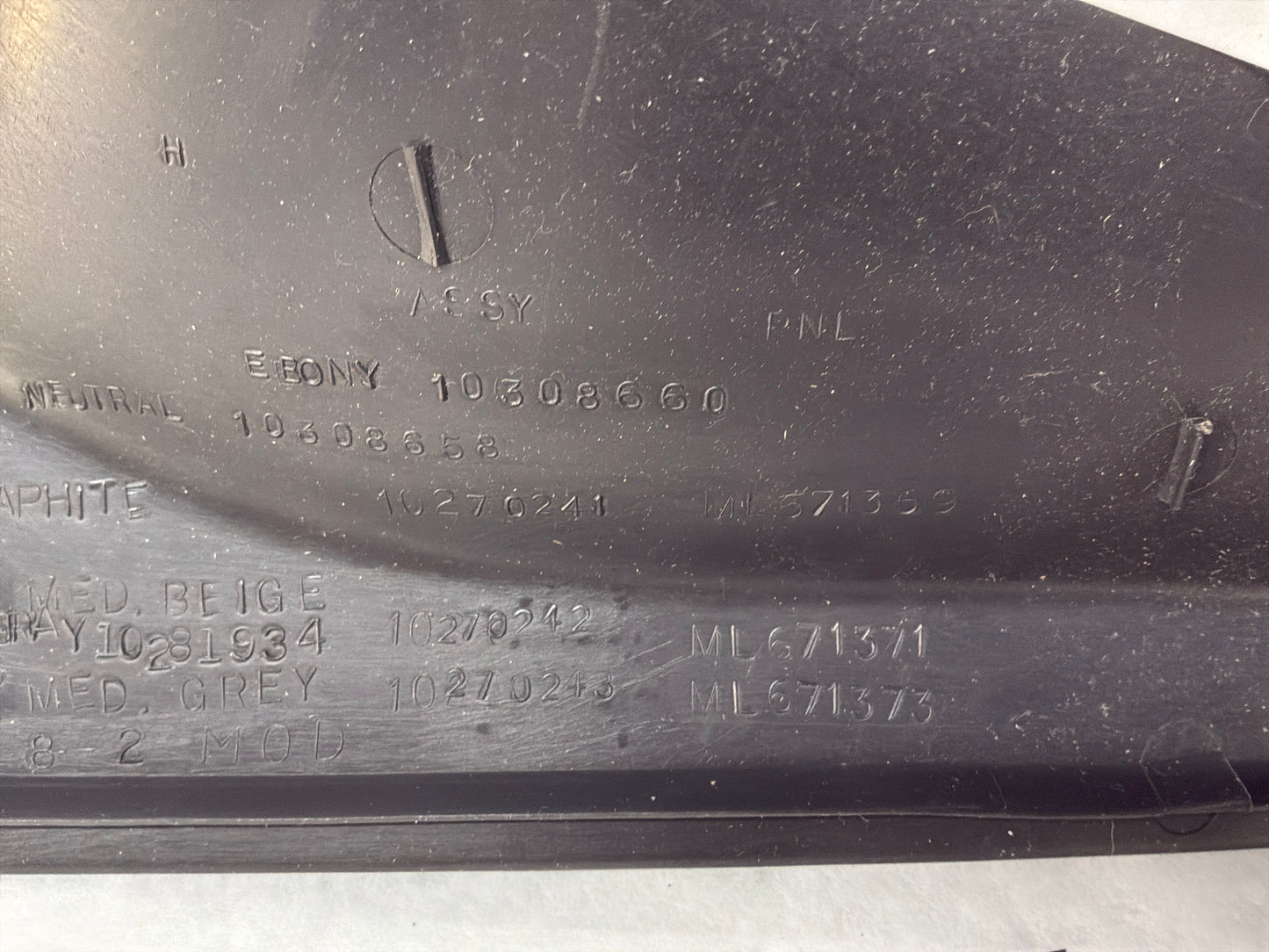 2002 Pontiac Trans Am LH Driver Rear Hatch Cargo Trunk Side Panel Trim Ebony OEM