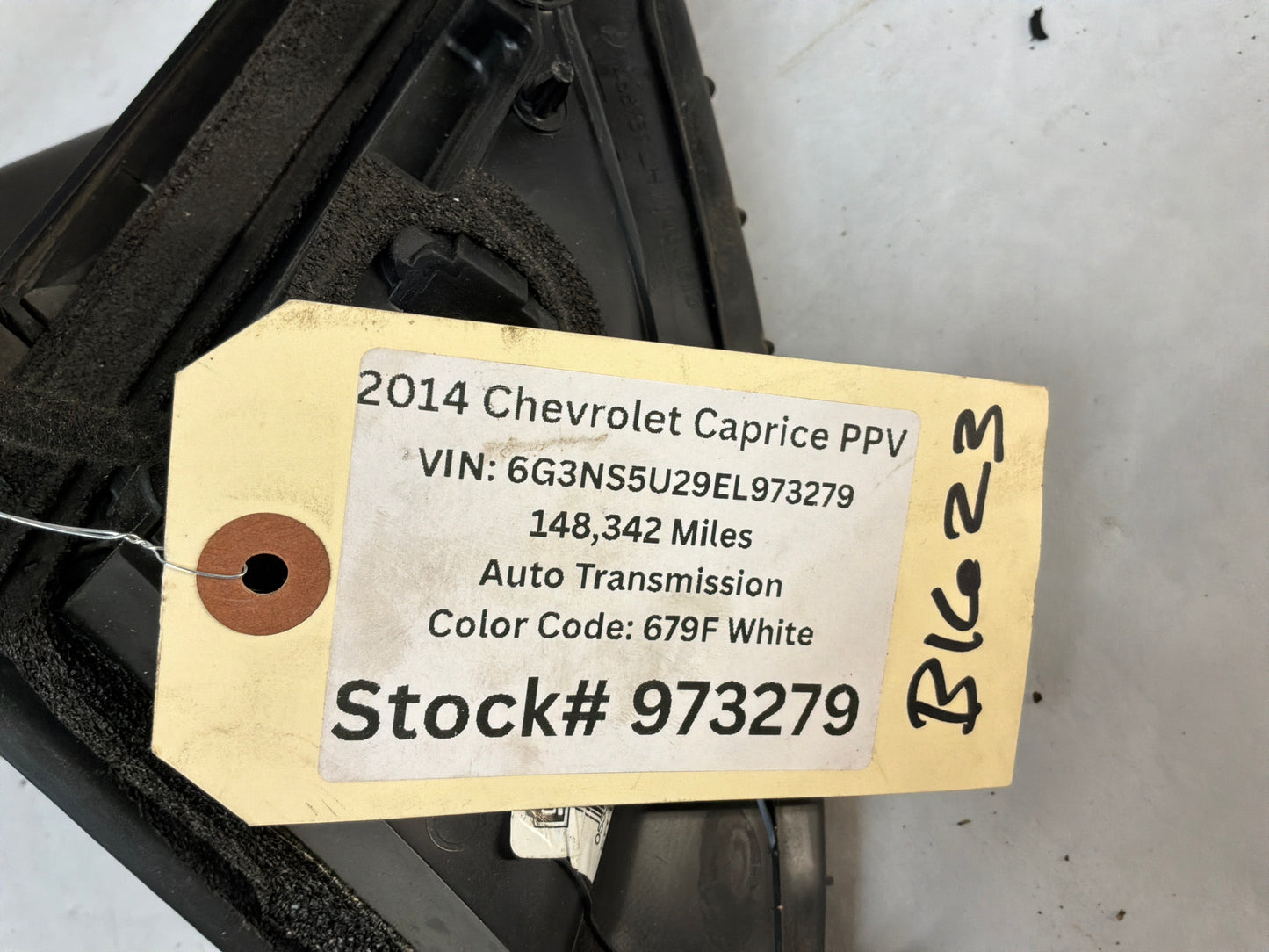 2014 Chevy Caprice PPV LH Driver Exterior Mirror Black OEM