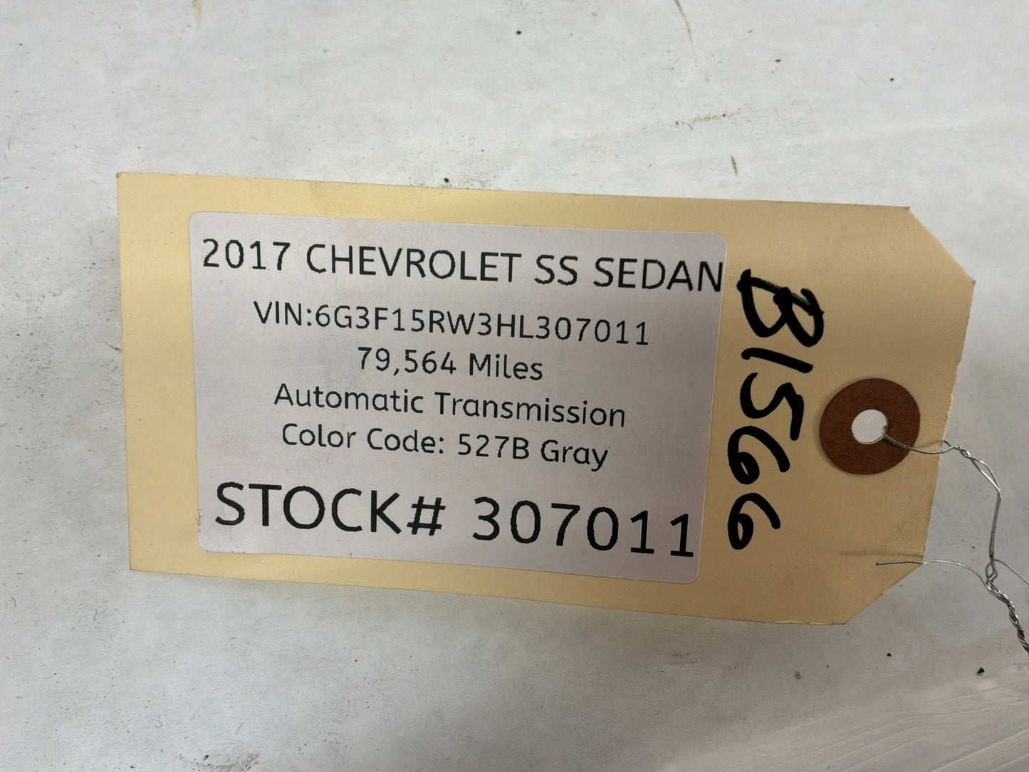 2017 Chevrolet SS Sedan Trunk Deck Lid Interior Compartment Pull Handle OEM