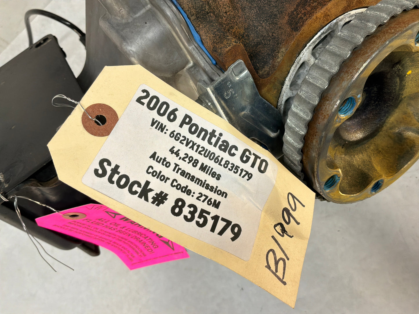 2006 Pontiac GTO Rear End Rearend Carrier Axle Differential 3.46 LSD OEM
