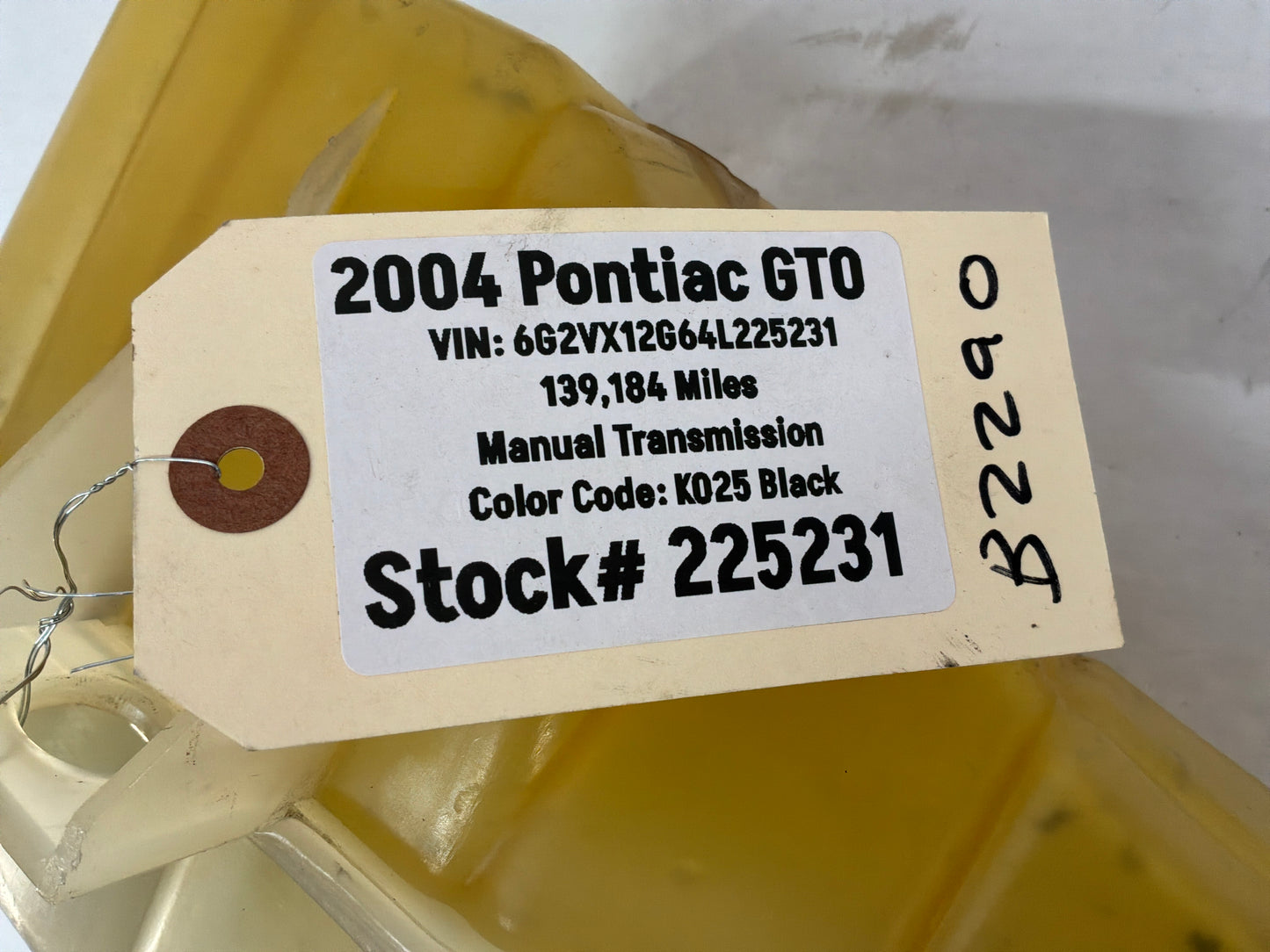 2004 Pontiac GTO Coolant Over Flow Tank Reservoir OEM