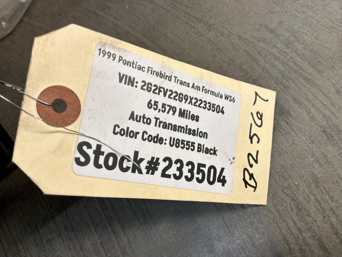 1999 Pontiac Firebird Trans Am Formula WS6 LH Driver Exterior Door Black OEM