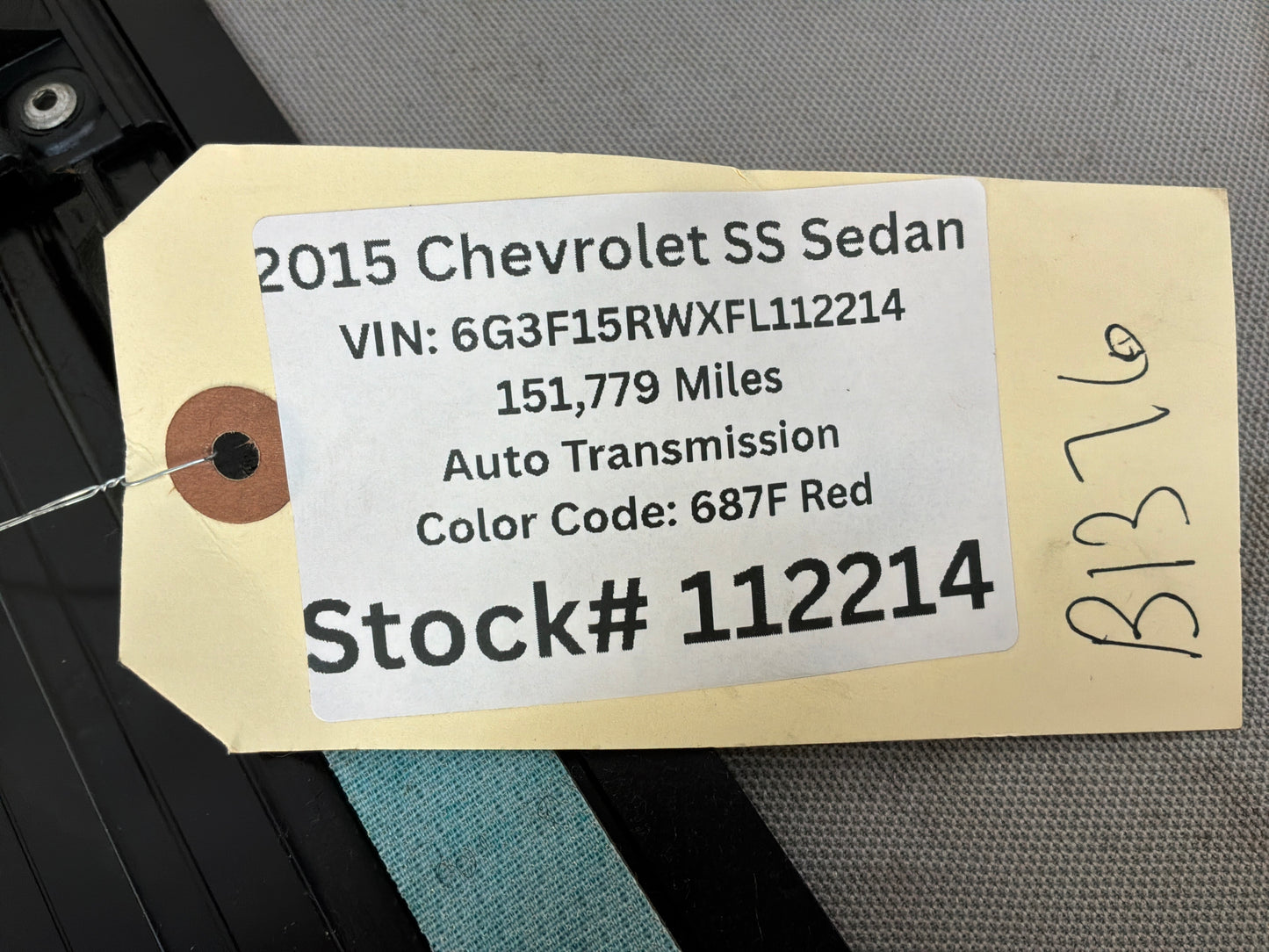 2015 Chevy SS Sedan Complete Sunroof Sun Moon Roof Assembly OEM