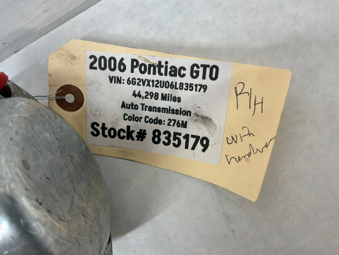 2006 Pontiac GTO RH Passenger Rear CV Axle Half Shaft OEM