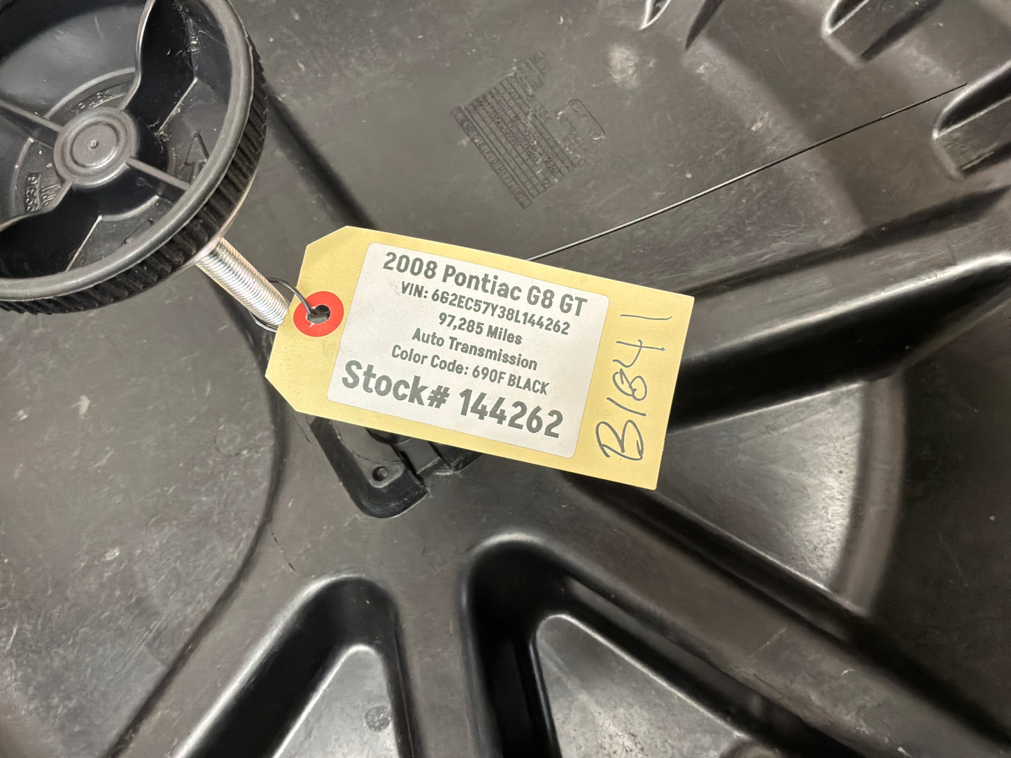 2009 Pontiac G8 GT Spare Tire Tub