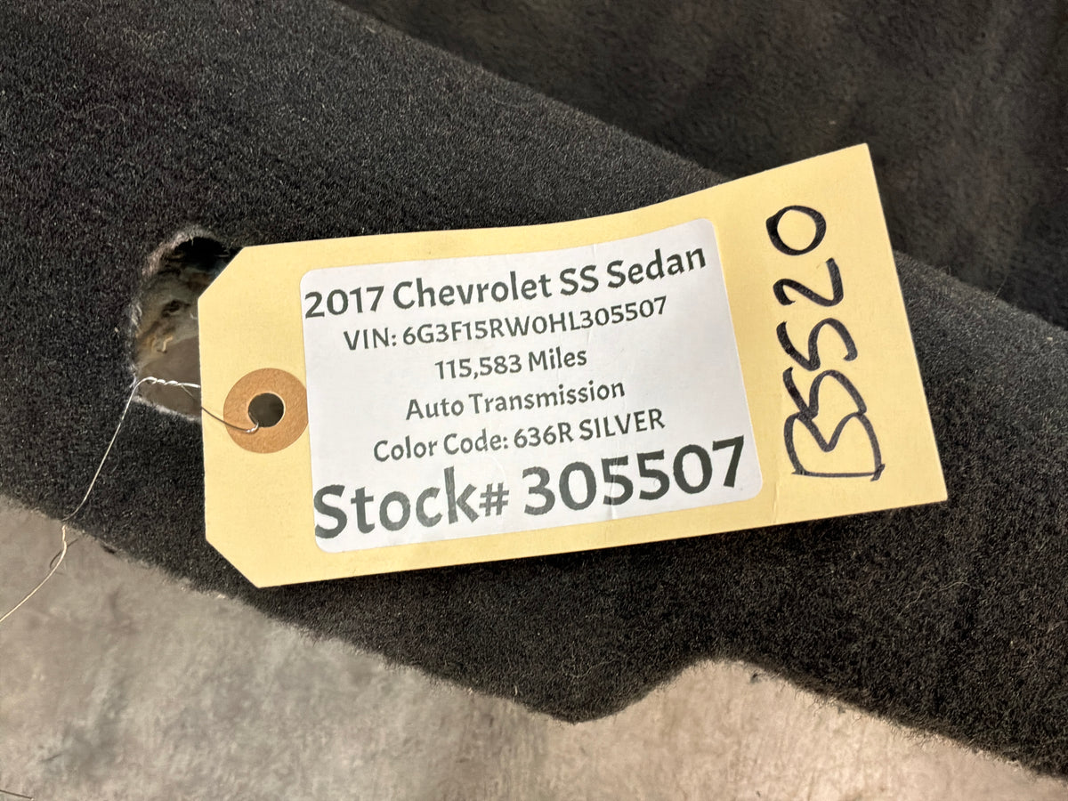 2017 Chevrolet SS Sedan Complete Floor Carpet OEM