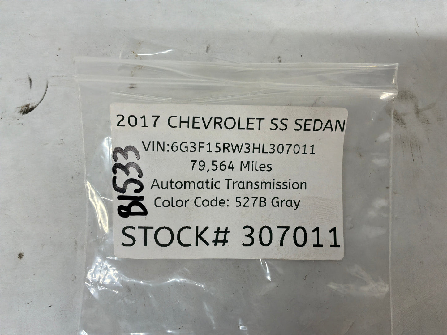 2017 Chevy SS Sedan Trunk Cargo Compartment Light Lamp OEM