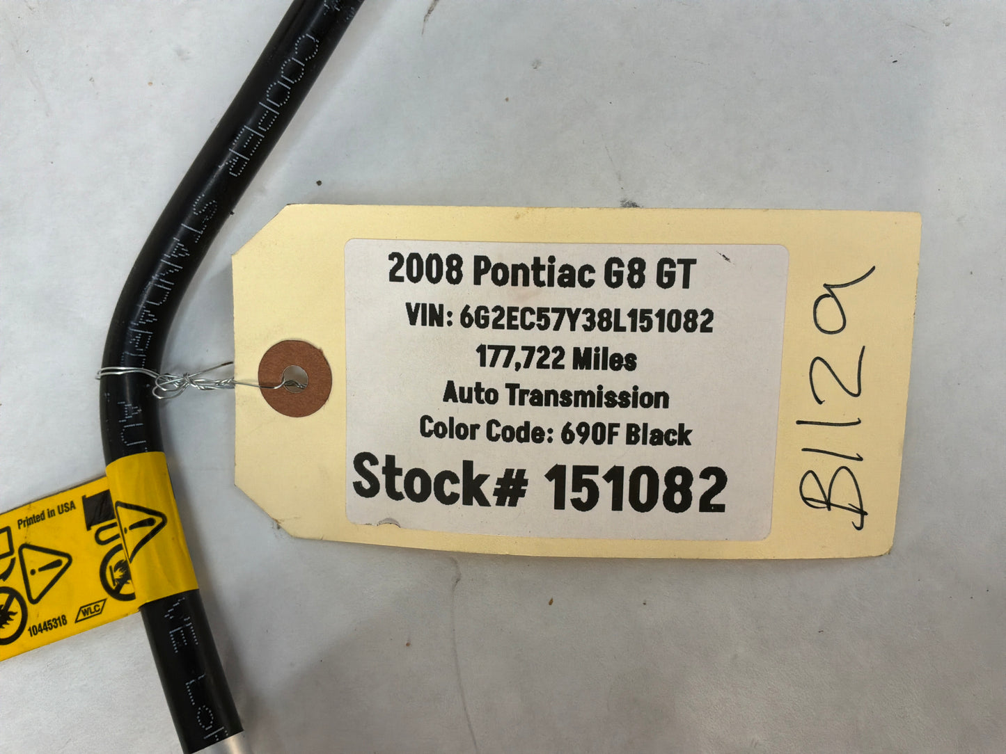 2008 Pontiac G8 GT EVAP Fuel Gas Tank Lines Hoses Tubes Pipes OEM